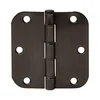 Oil-Rubbed Bronze Door Hinges, 3.5in (18-Pack)