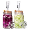 JILLMO Glass Fermentation Jar with Airlock, 2-Pack