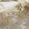Homleke Glass Rectangular Coffee Table
