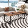 VERFARM 35.4in Rectangular Coffee Table, Brown