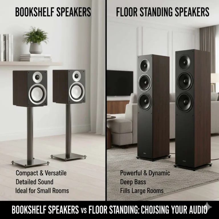 Bookshelf Speakers vs Floor Standing