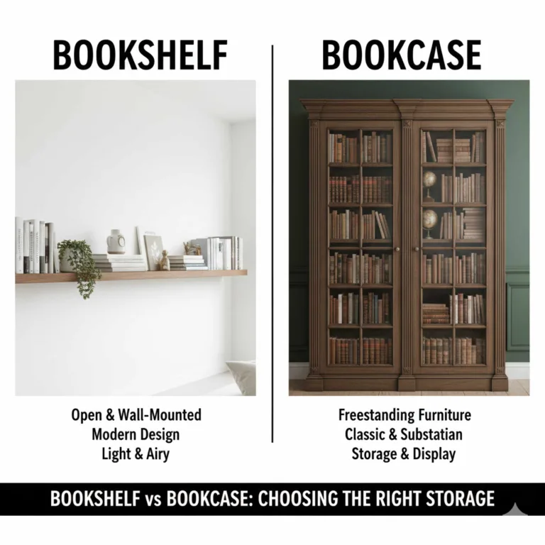 Bookshelf vs Bookcase