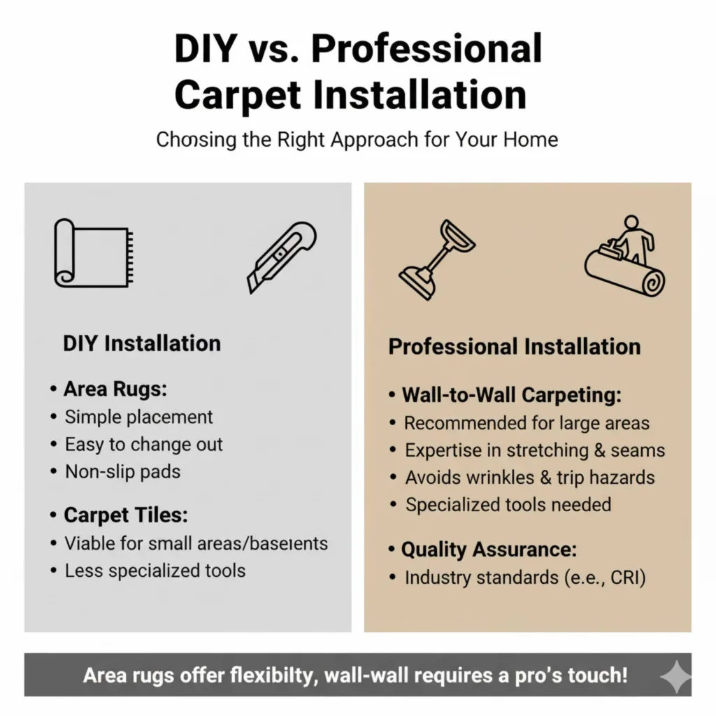 DIY vs Professional Carpet Installation