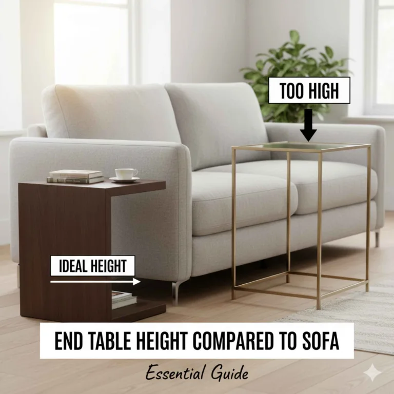 End Table Height Compared to Sofa