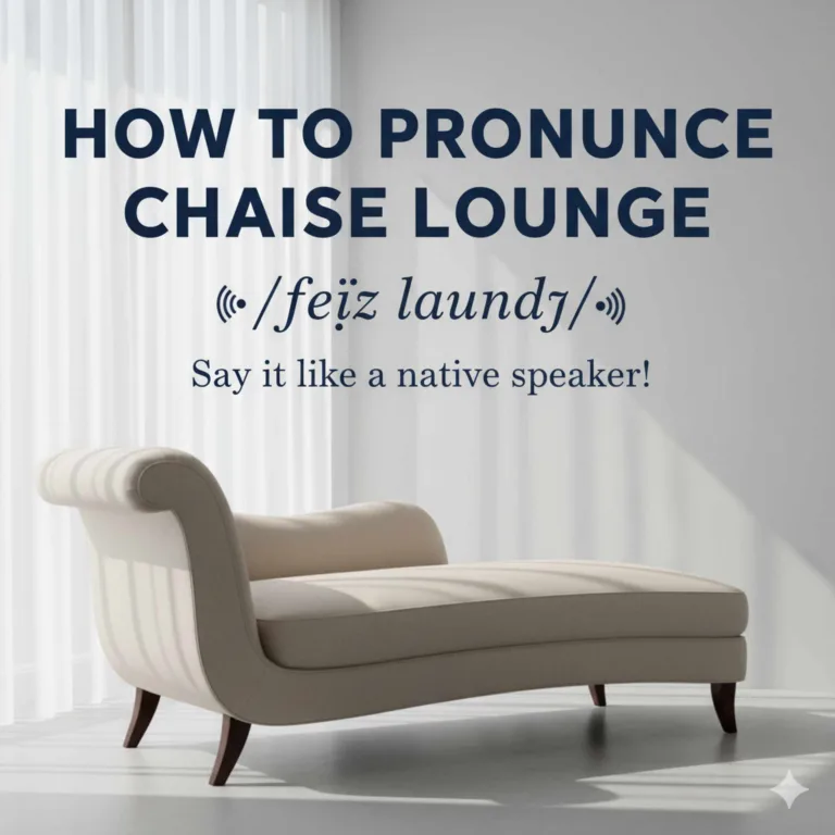 How to Pronounce Chaise Lounge