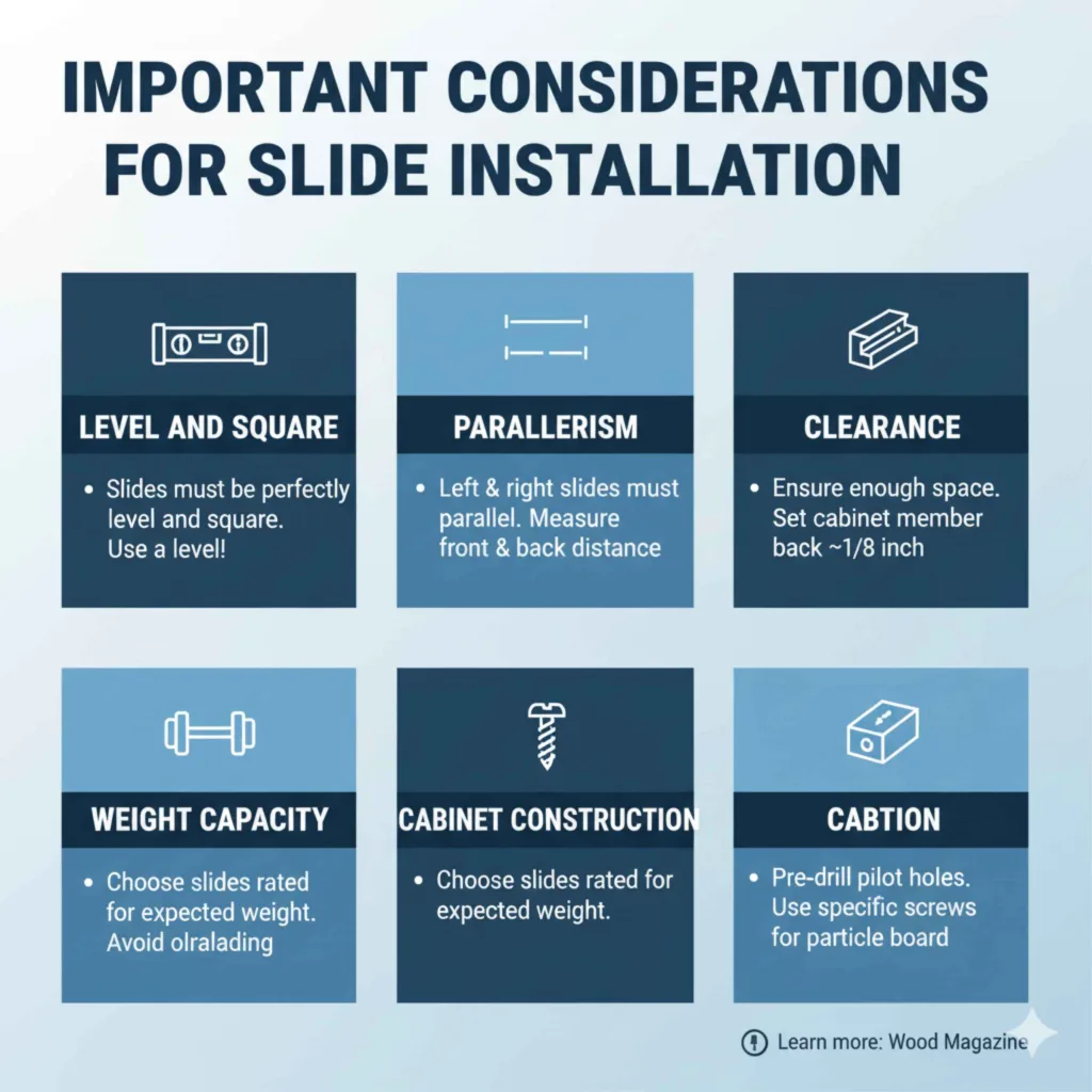 Important Considerations for Slide Installation