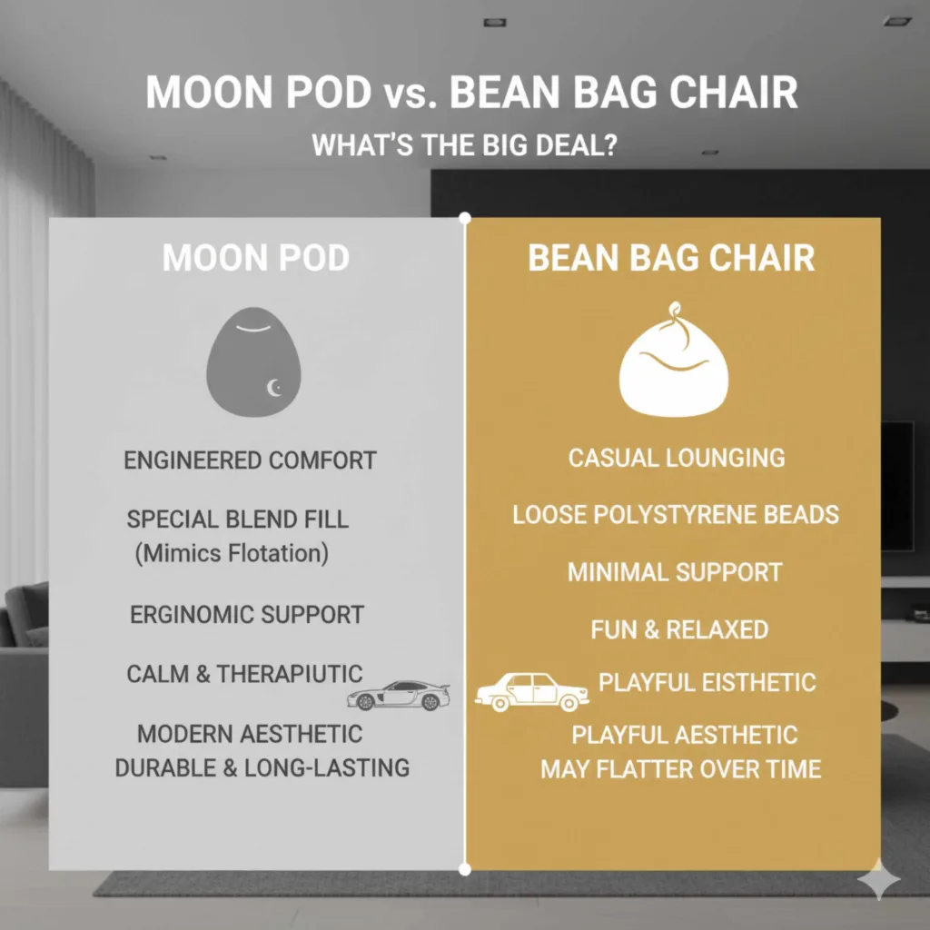 Moon Pod vs Bean Bag Chair