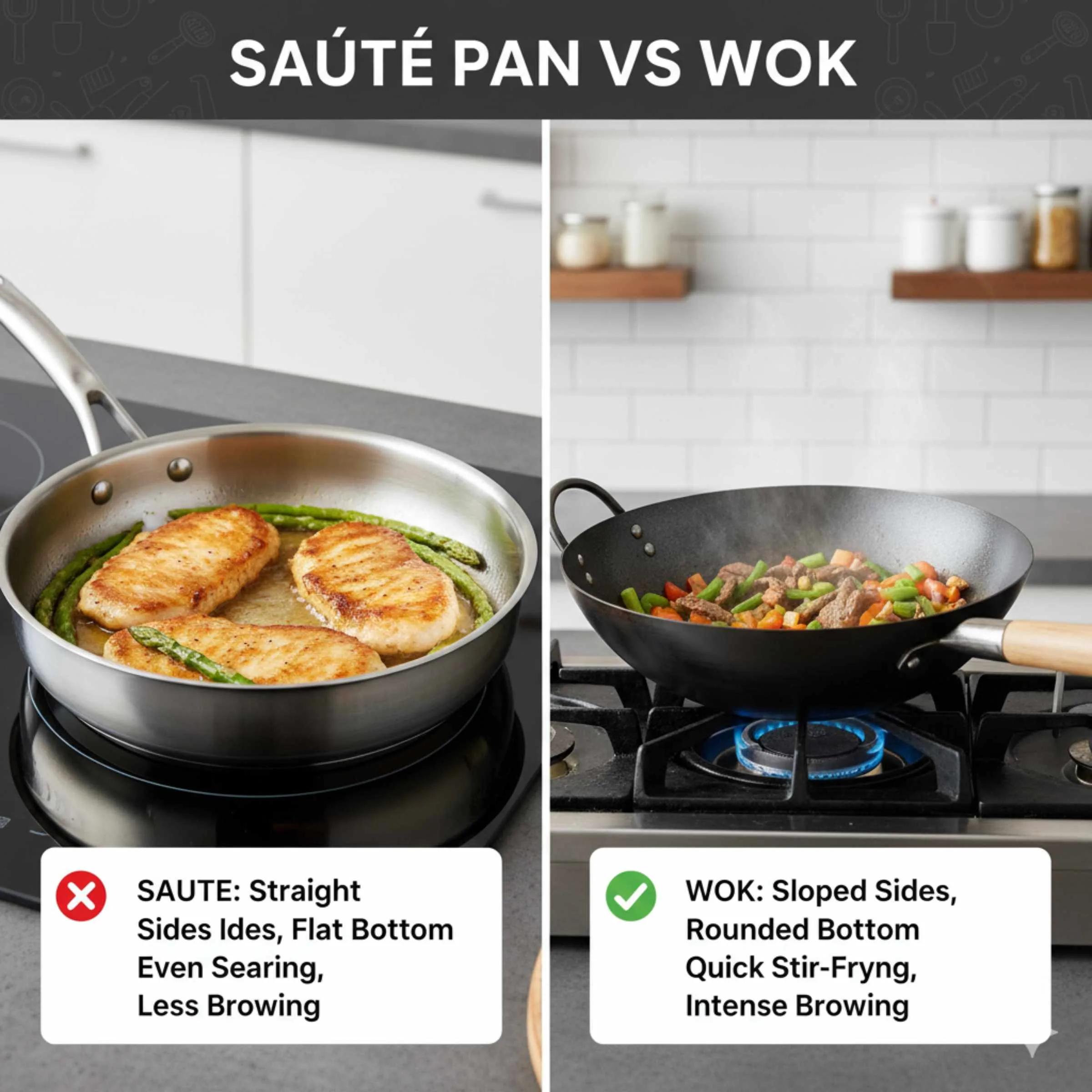 Saute Pan Vs Wok: Essential Cooking Showdown