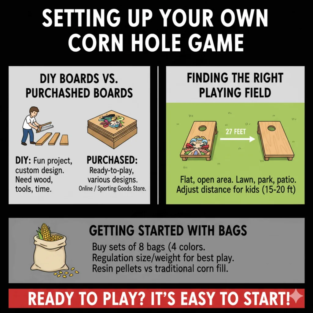 Setting Up Your Own Corn Hole Game