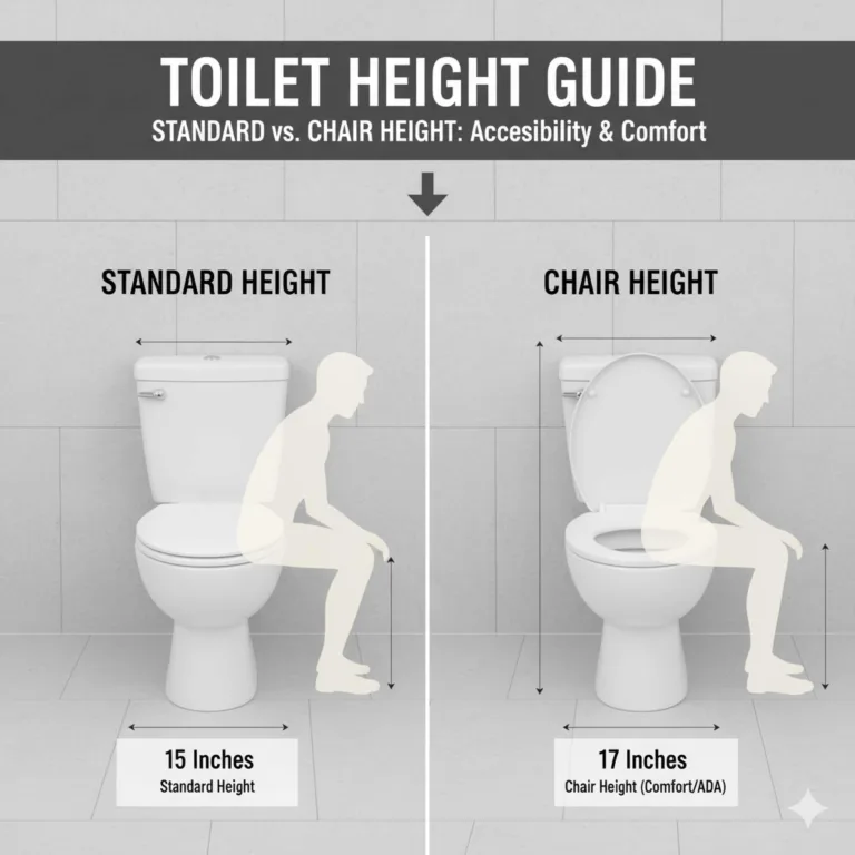 Standard vs Chair Height Toilet: 14-15in vs 17-19in
