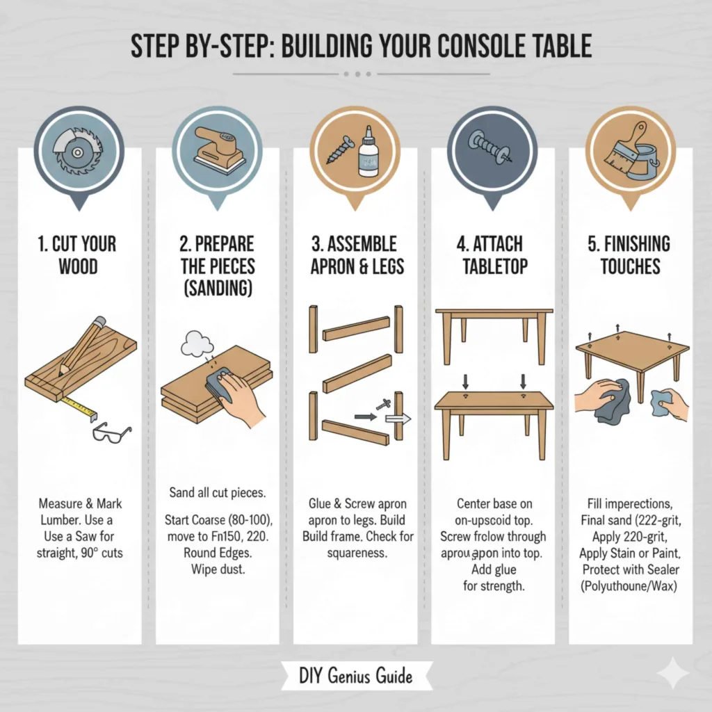 Step-by-Step Building Your Console Table