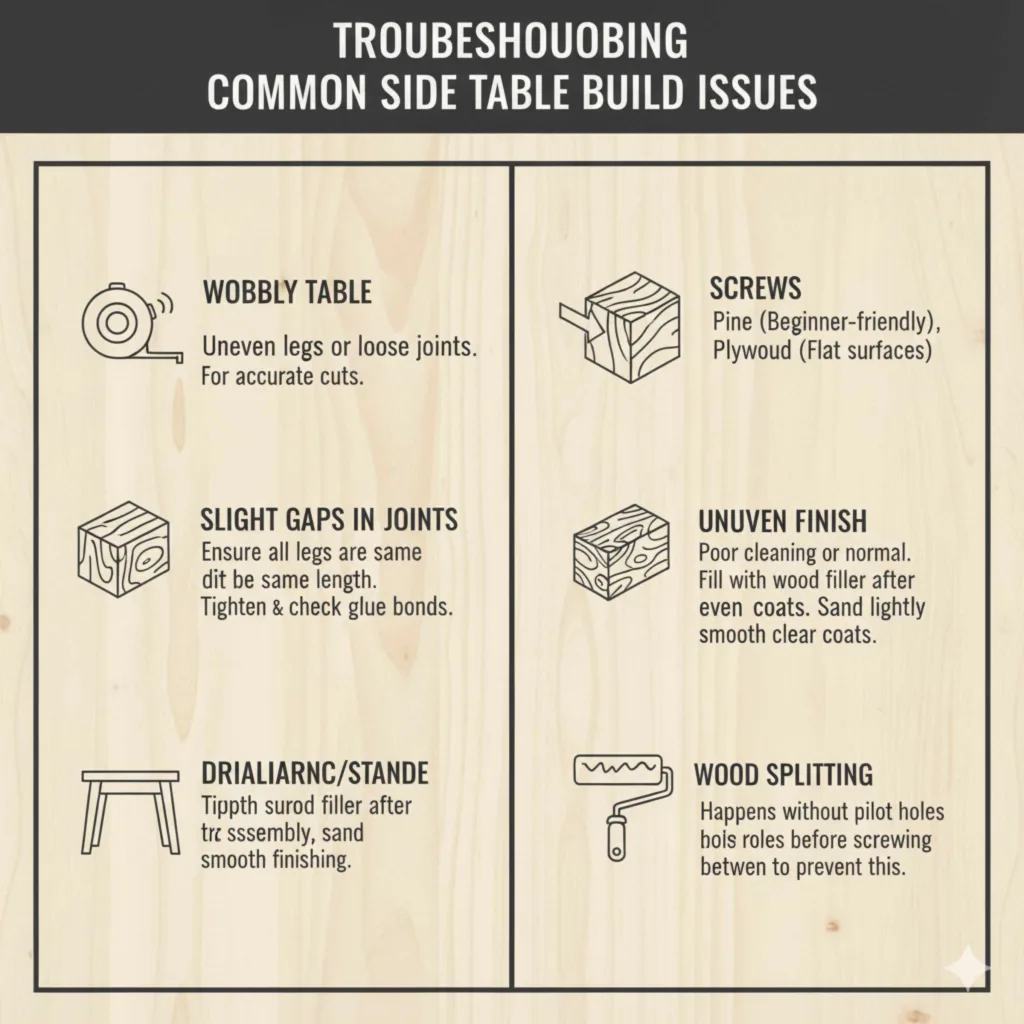 Troubleshooting Common Side Table Build Issues