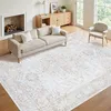 Xafir beige washable area rug for living room