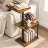 Faesun 360° Swivel Height-Adjustable End Table