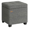 Square Storage Ottoman with Hinged Lid
