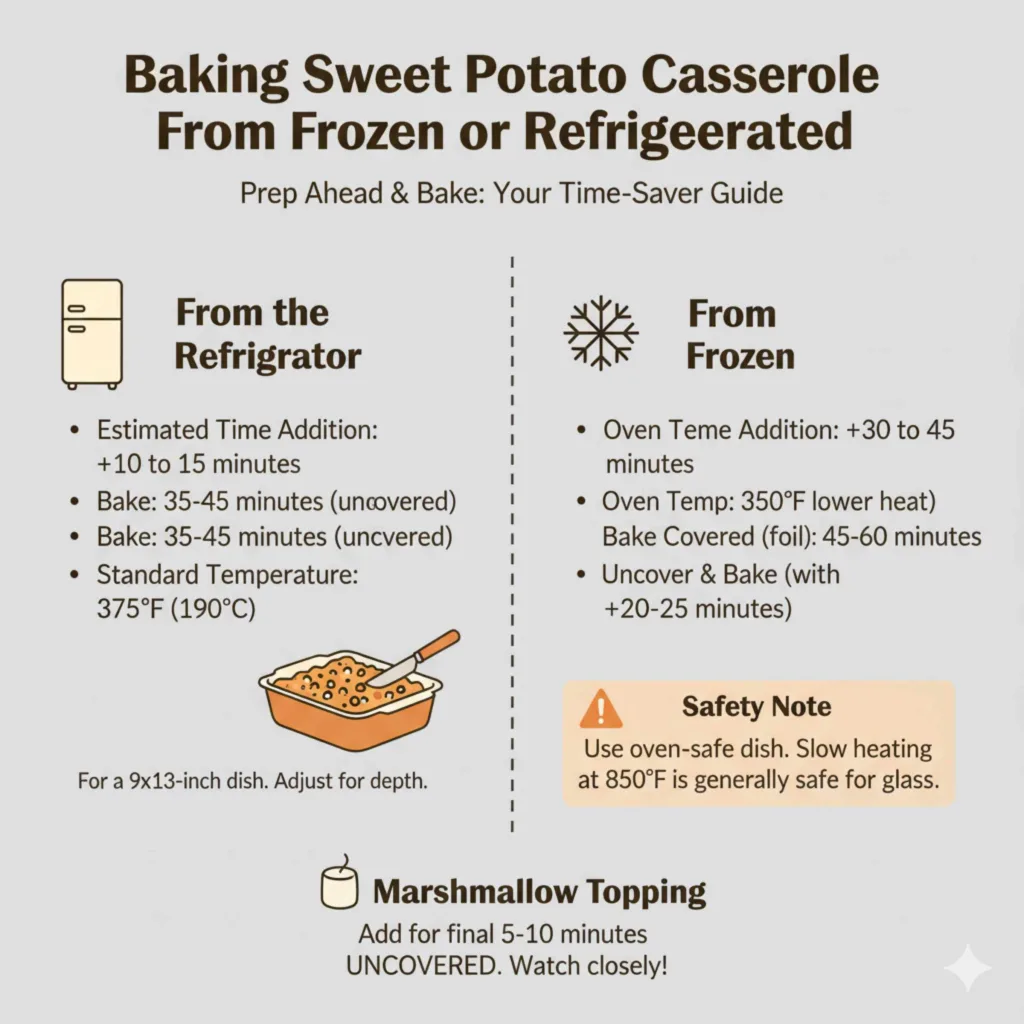 Baking Sweet Potato Casserole From Frozen or Refrigerated