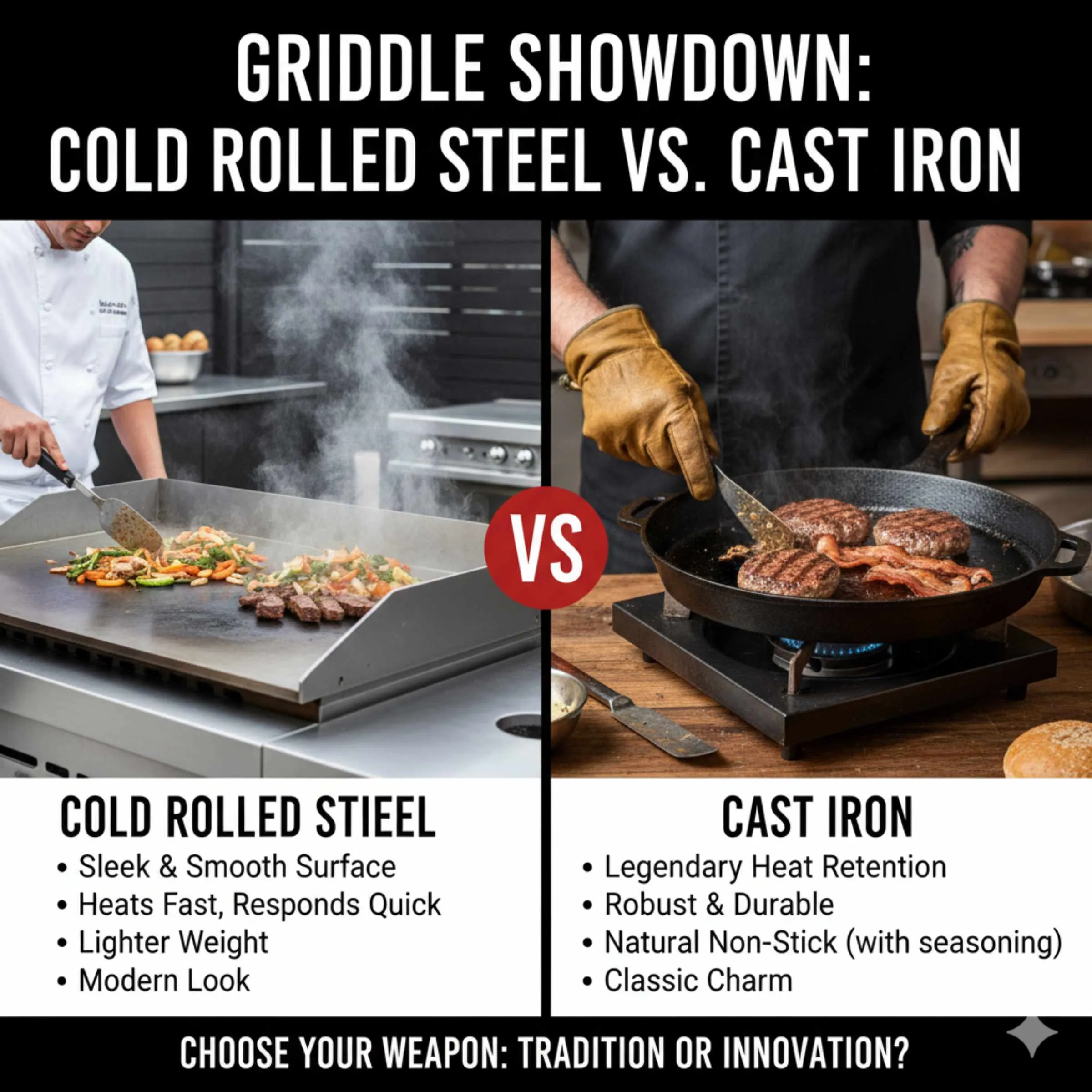 Cold Rolled Steel Vs Cast Iron Griddle: Proven Essential