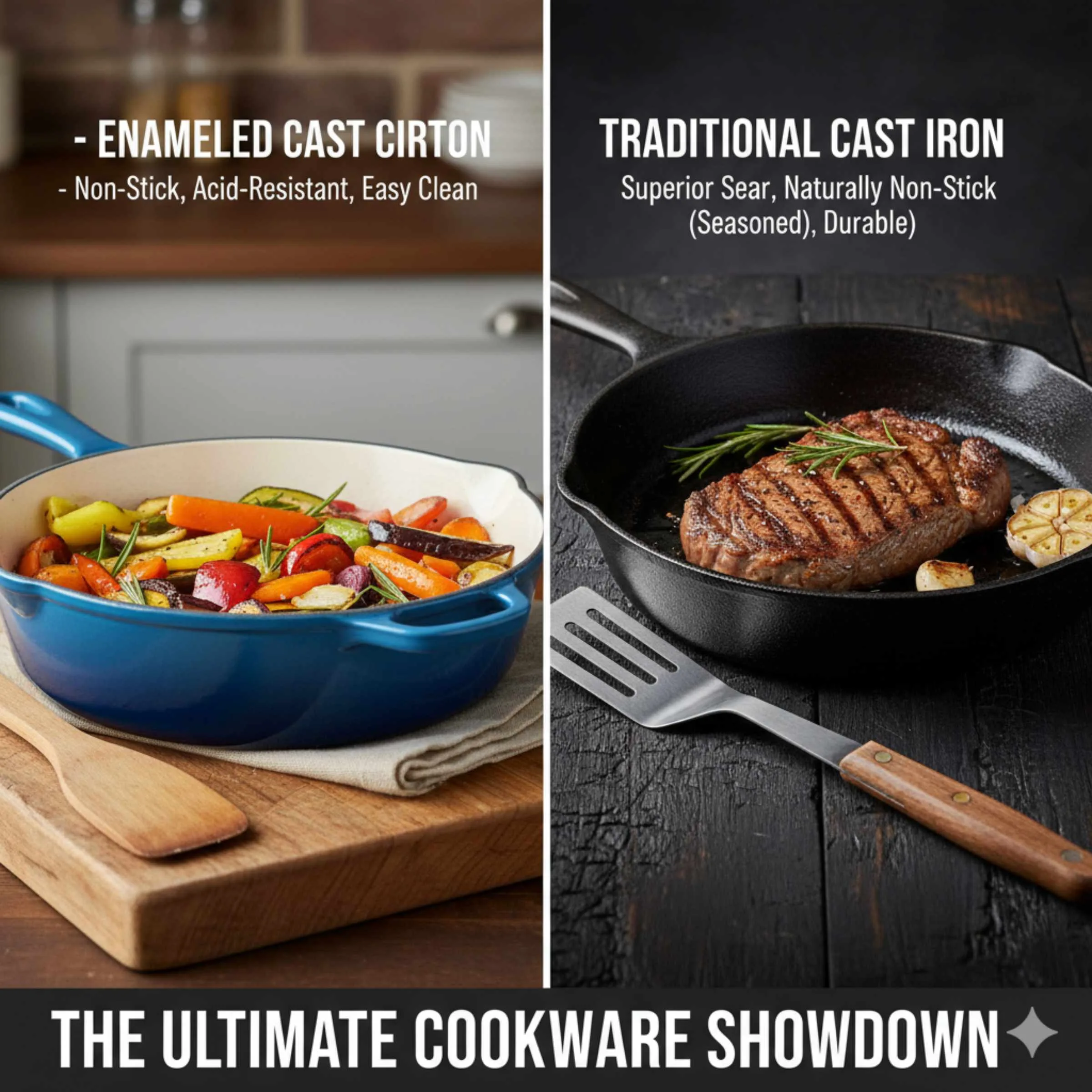 Enameled Cast Iron Skillet Vs Cast Iron: Essential Guide