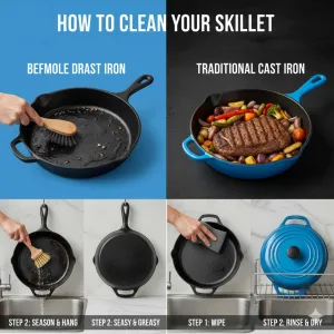 How to Clean a Skillet Without Ruining It: A Material-by-Material Guide