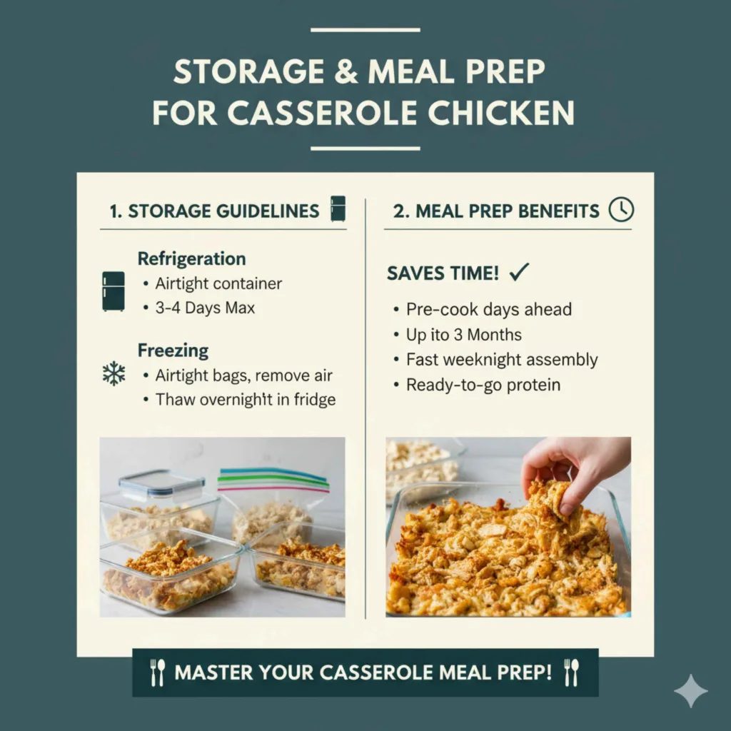 Storage and Meal Prep for Casserole Chicken