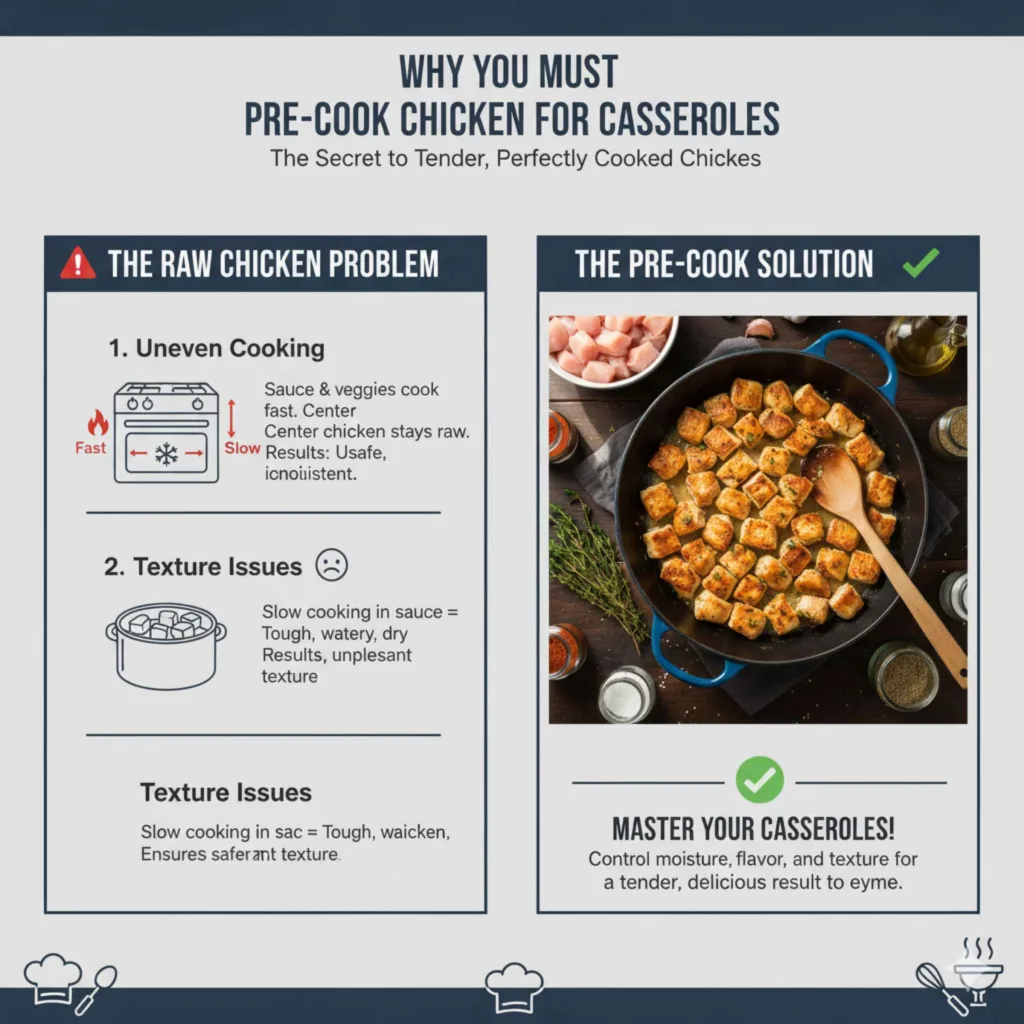 Why You Must Pre-Cook Chicken for Casseroles
