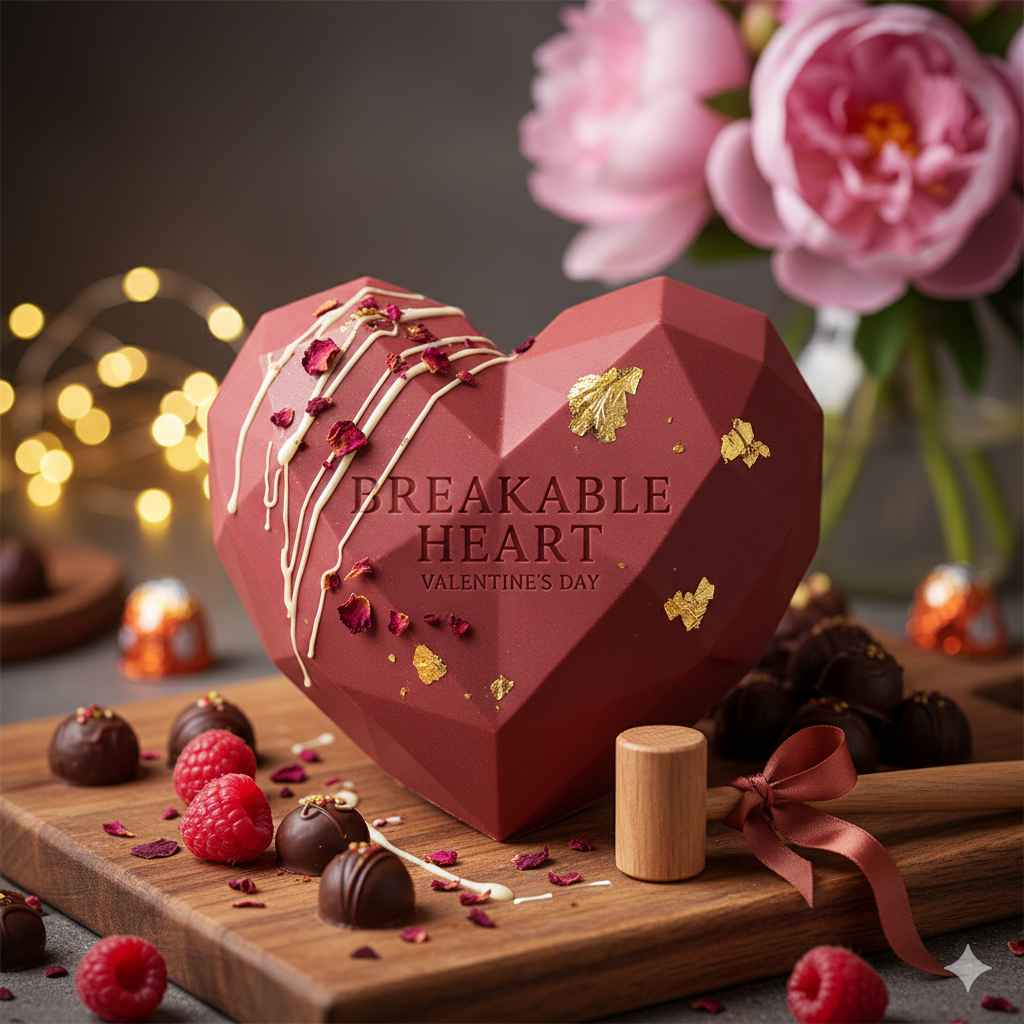 Breakable Heart Chocolate Ideas for Valentine’s Day