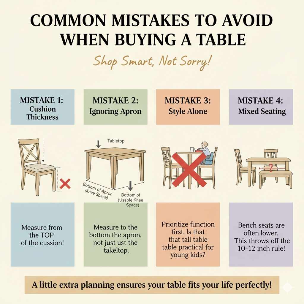 Common Mistakes to Avoid When Buying a Table