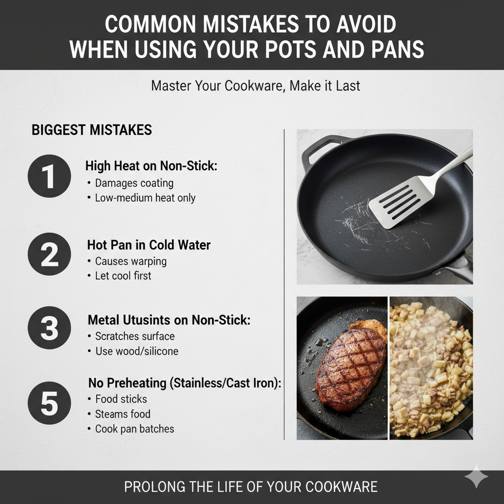 Common Mistakes to Avoid When Using Your Pots and Pans