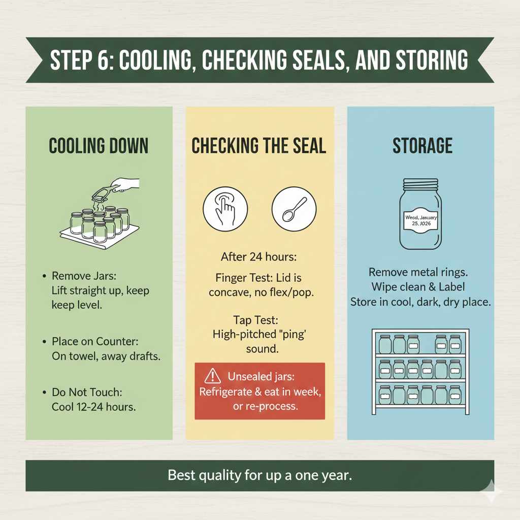 Cooling, Checking Seals, and Storing