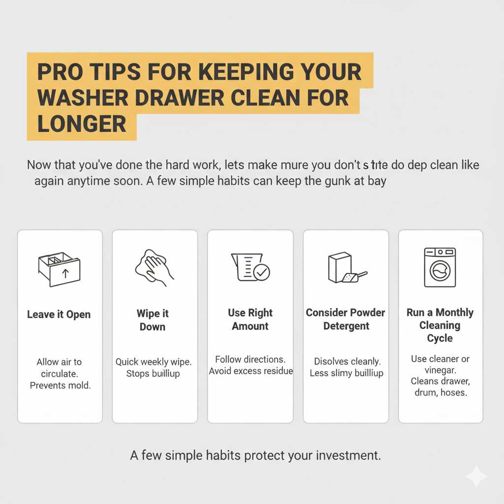 Pro Tips for Keeping Your Washer Drawer Clean for Longer