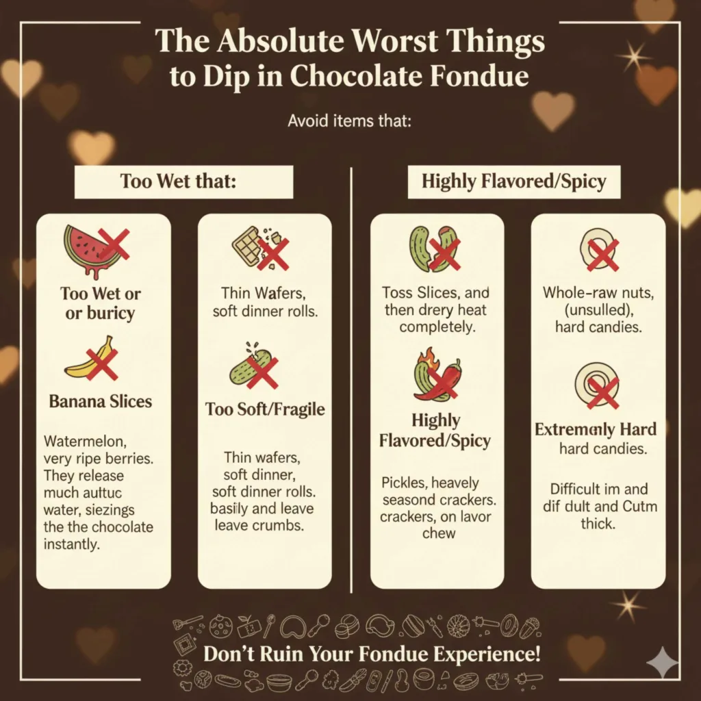 The Absolute Worst Things to Dip in Chocolate Fondue