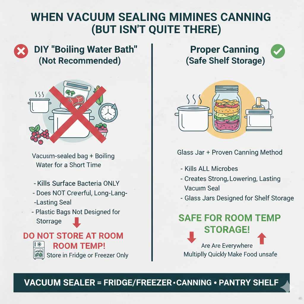 When Vacuum Sealing Mimics Canning