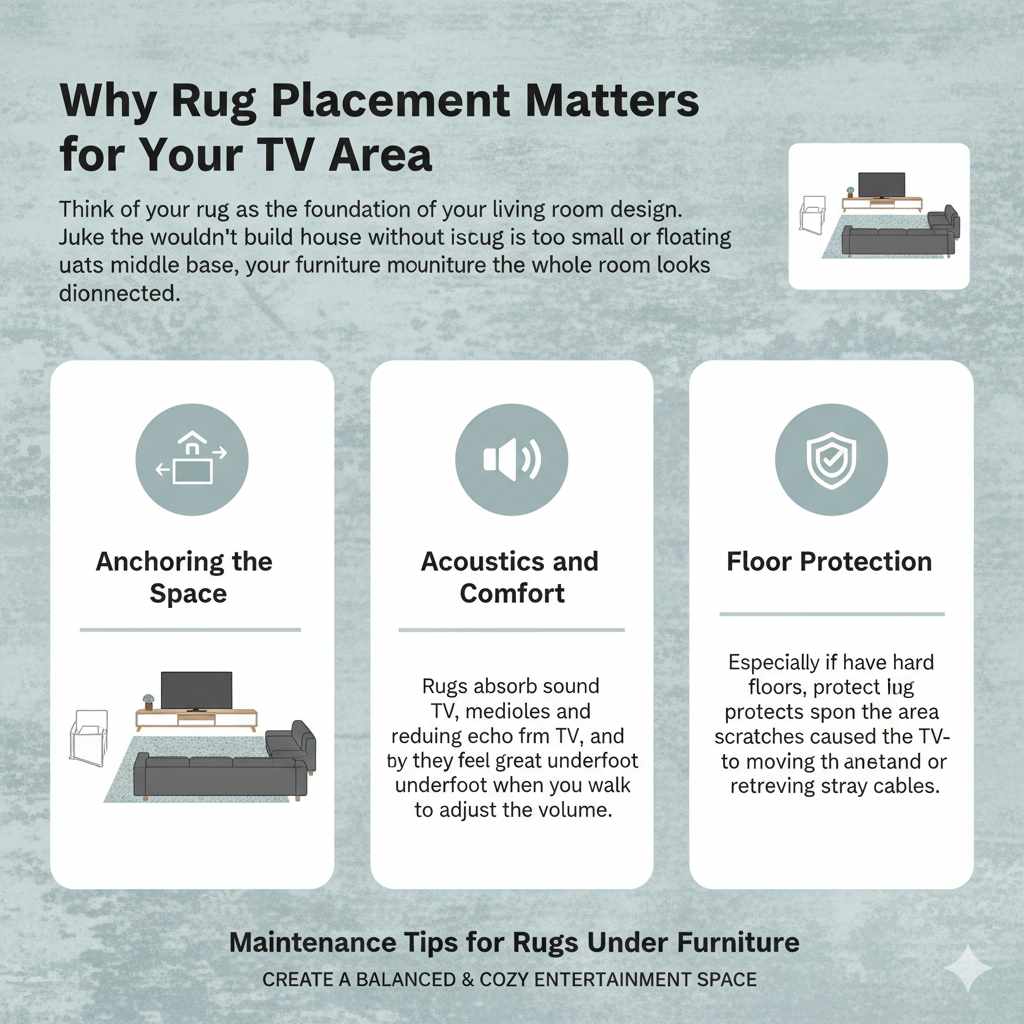 Why Rug Placement Matters for Your TV Area