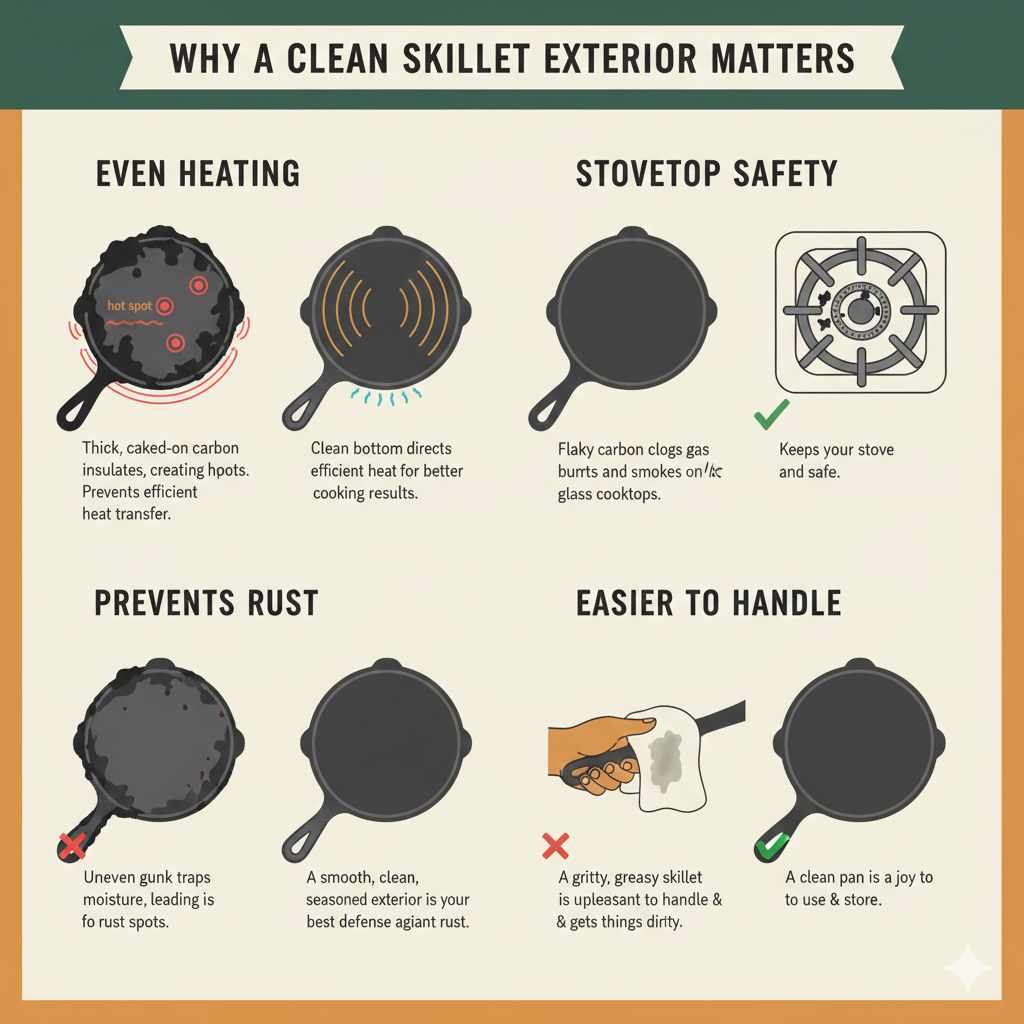 Why a Clean Skillet Exterior Matters