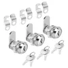 Bates cabinet cam locks with keys, 3-pack
