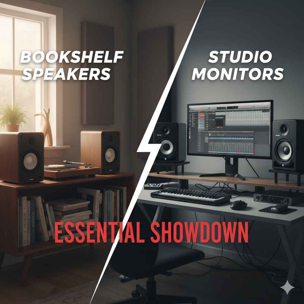 Bookshelf Speakers Vs Monitors: Essential Showdown