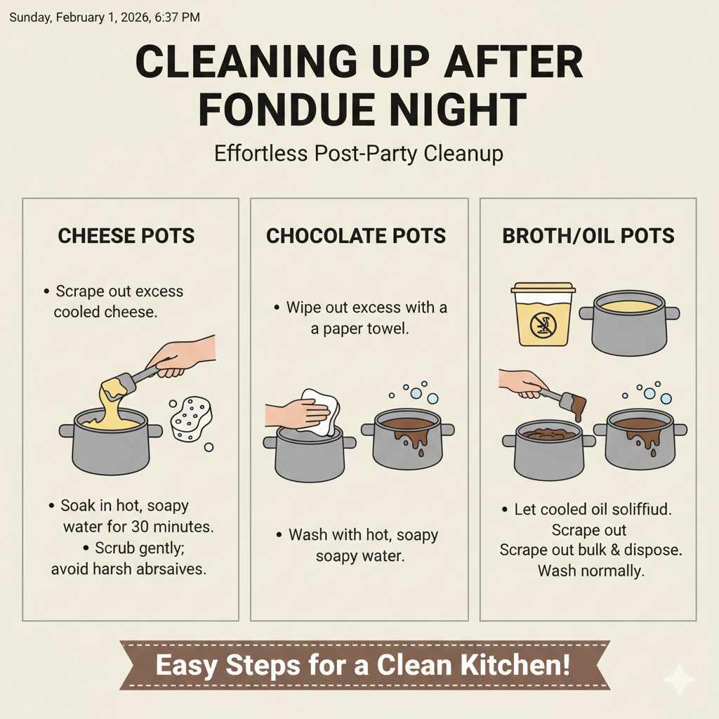 Cleaning Up After Fondue Night
