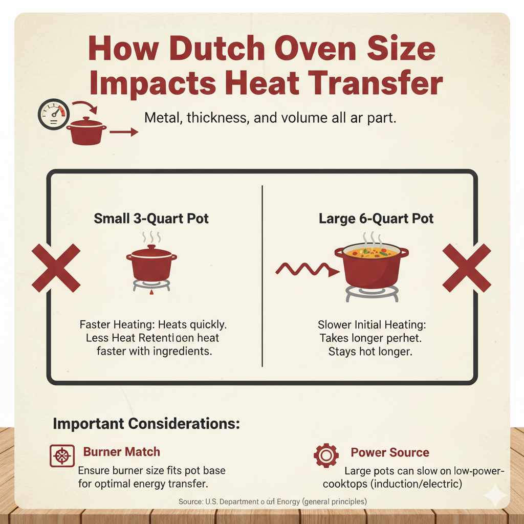 How Dutch Oven Size Impacts Heat Transfer
