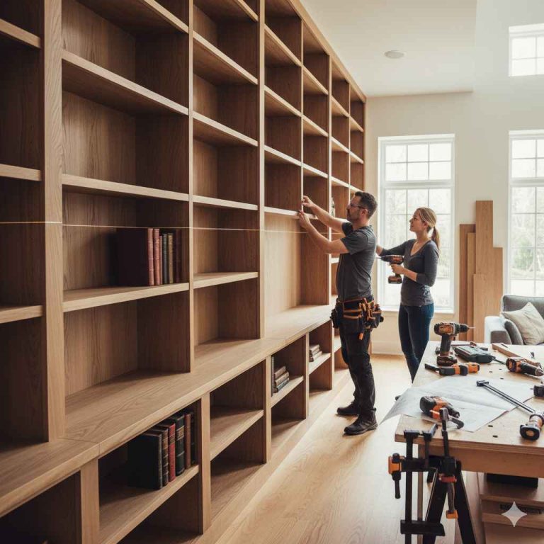 How To Build A Wall Bookcase
