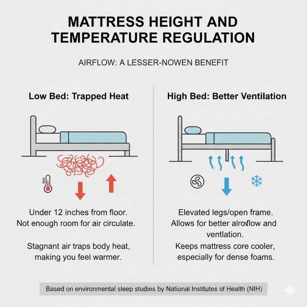 Mattress Height and Temperature Regulation