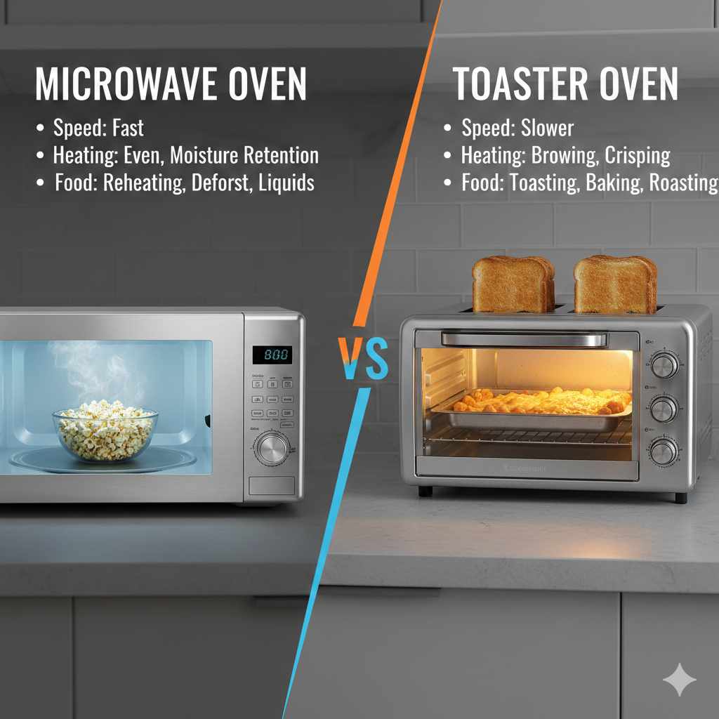 Microwave Oven vs Toaster Oven