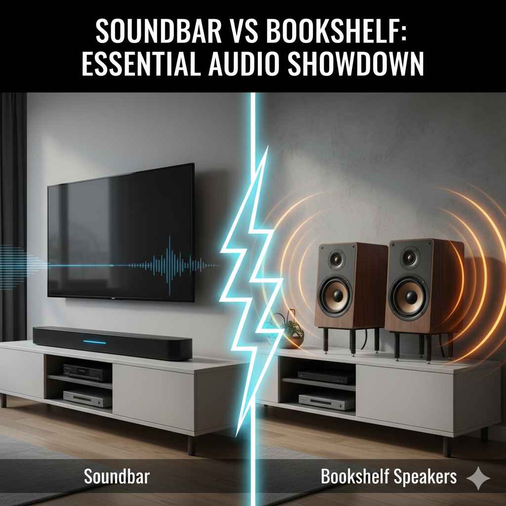 Soundbar Vs Bookshelf: Essential Audio Showdown