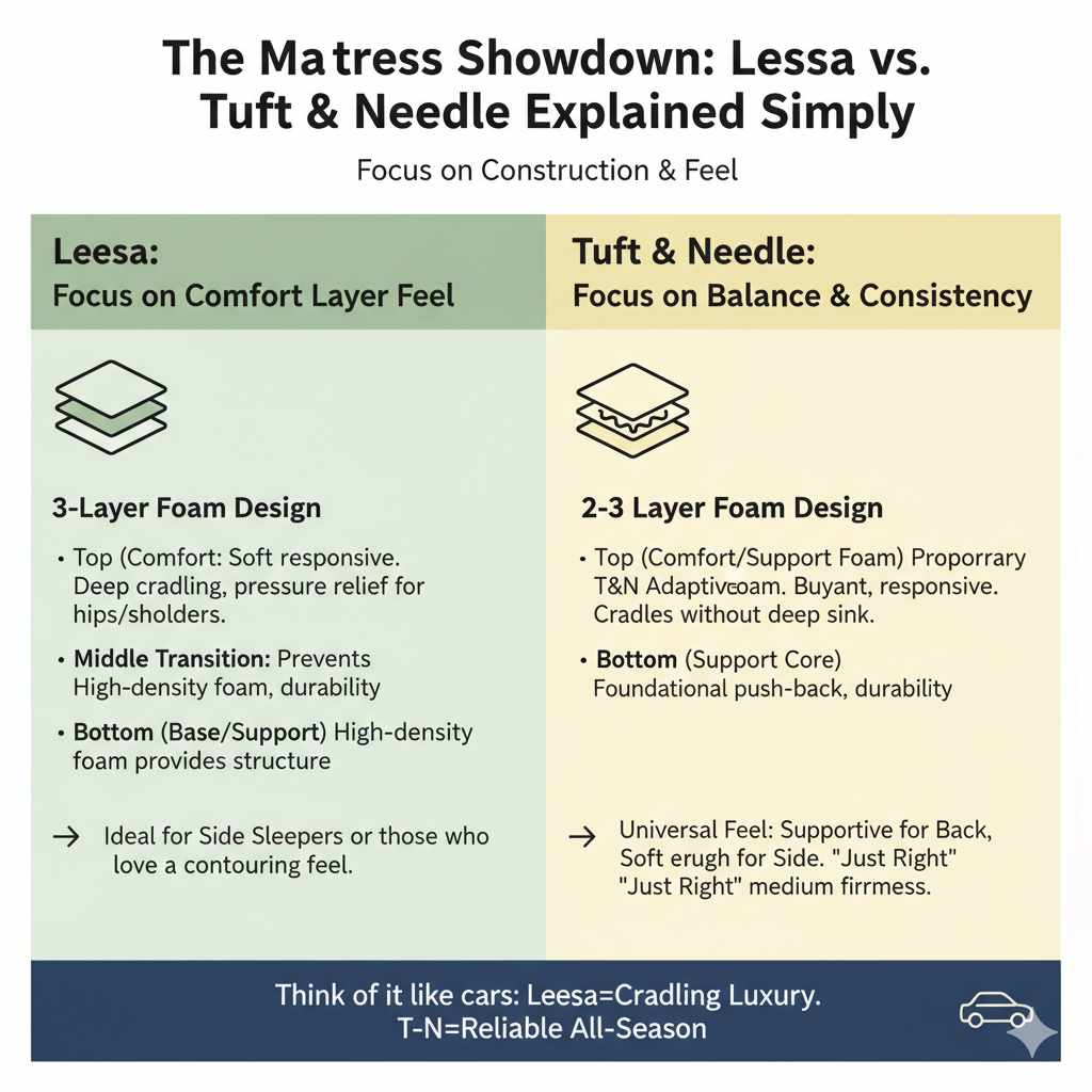 The Mattress Showdown Leesa vs. Tuft & Needle Explained Simply