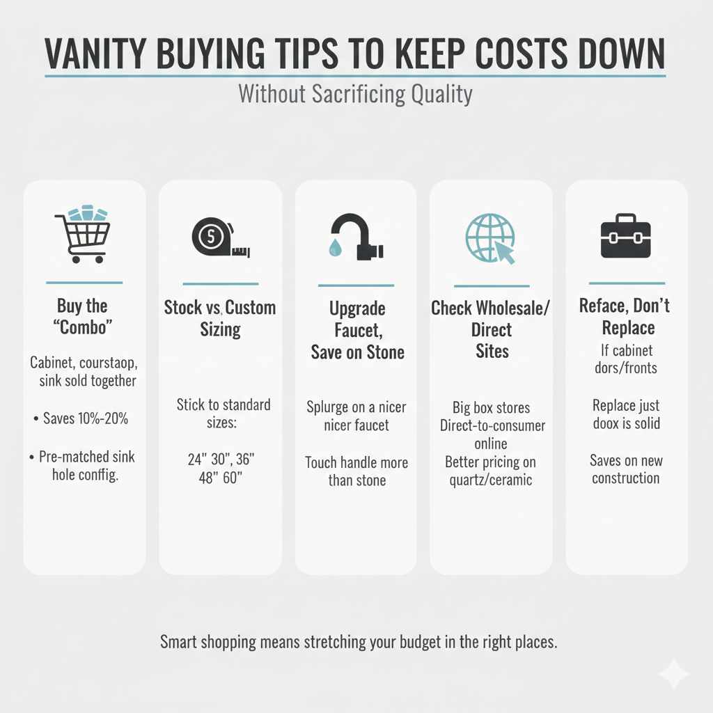 Vanity Buying Tips to Keep Costs Down
