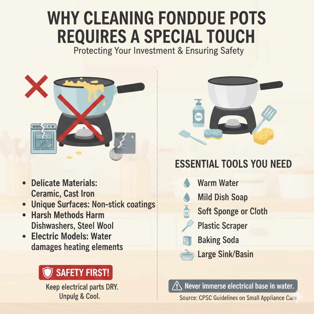 Why Cleaning Fondue Pots Requires a Special Touch