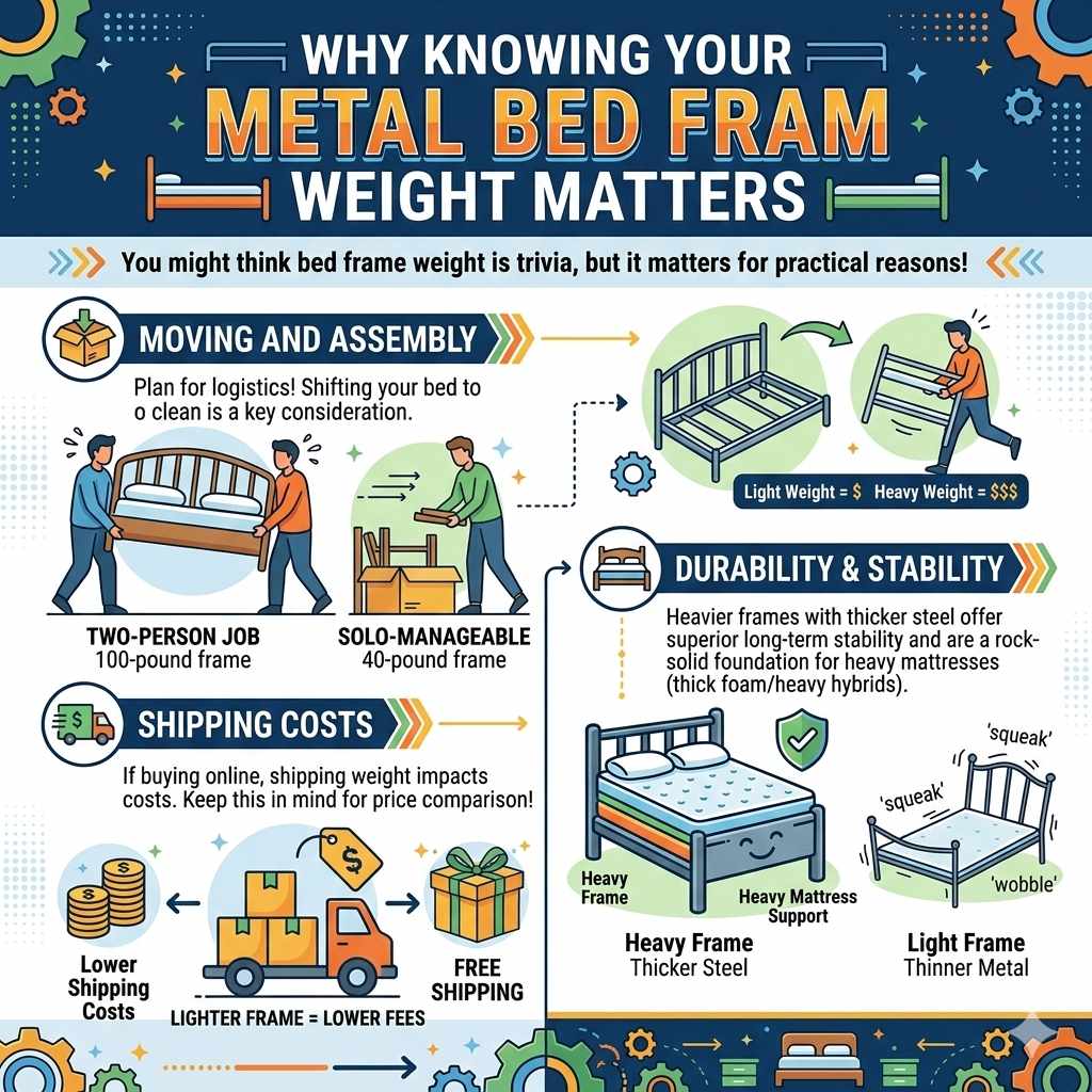 Why Knowing Your Metal Bed Frame Weight Matters