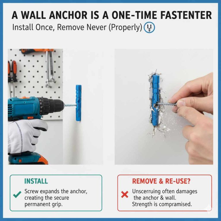 A Wall Anchor Is A One-Time Fastener