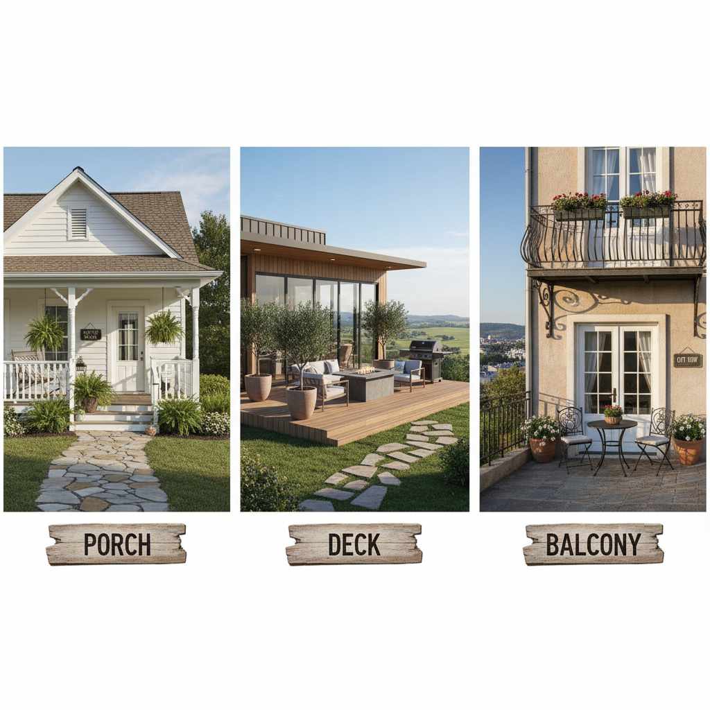Balcony Vs Deck Vs Porch: Essential Guide