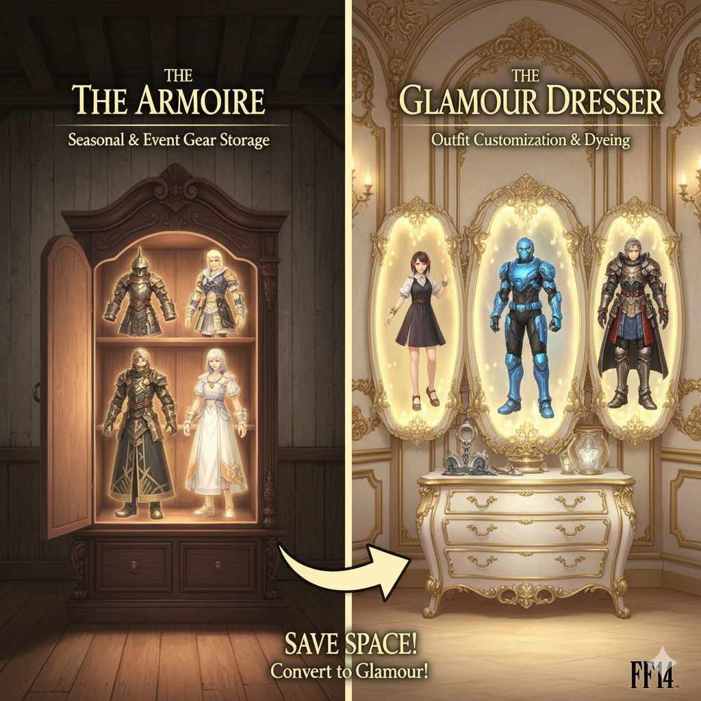 FF14 Armoire Vs Glamour Dresser: Essential Showdown