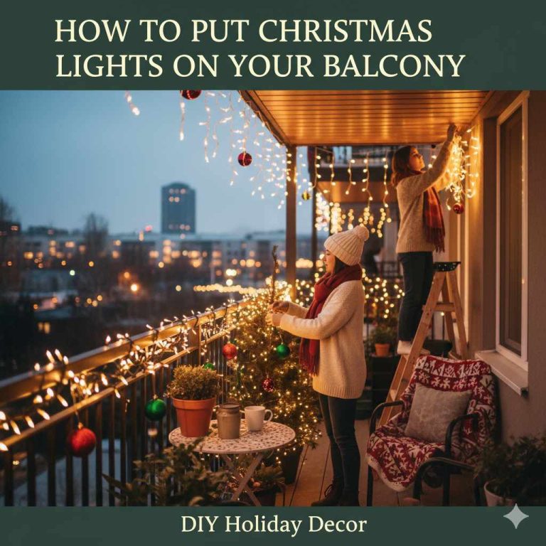 How To Put Christmas Lights On Balcony